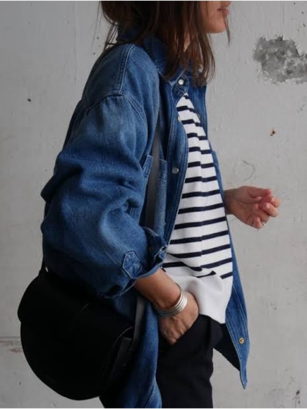 Vintage 90s Denim Chore Coat or Shacket by French Dressing - Picture 5 of 6